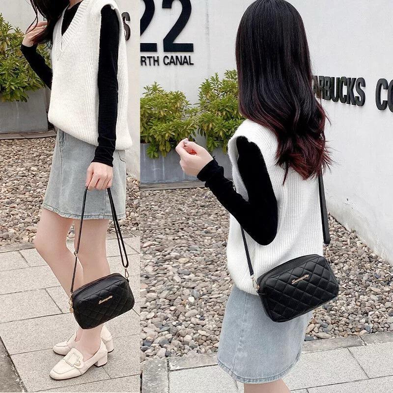 Crossbody Camera Bag – Sleek Water-Resistant Puffer Purse with Adjustable Strap