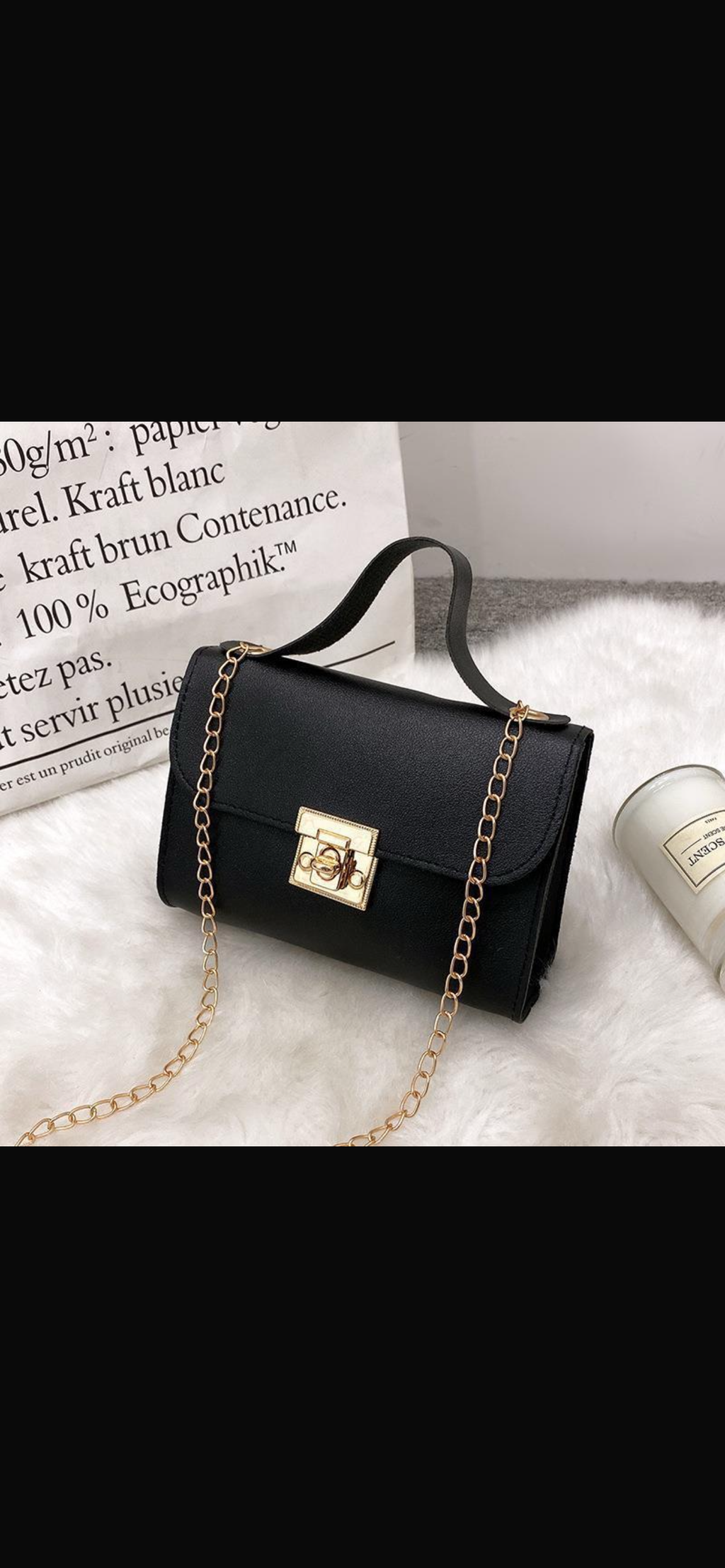 Women's Bag New Multi-Pattern Lock Chain Small Square Bag Casual Mobile Phone Bag Small Bag Export Small Bag