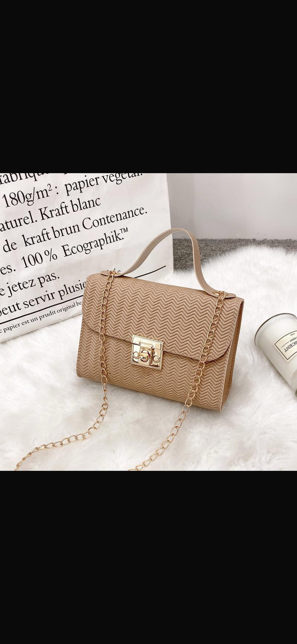 Women's Bag New Multi-Pattern Lock Chain Small Square Bag Casual Mobile Phone Bag Small Bag Export Small Bag