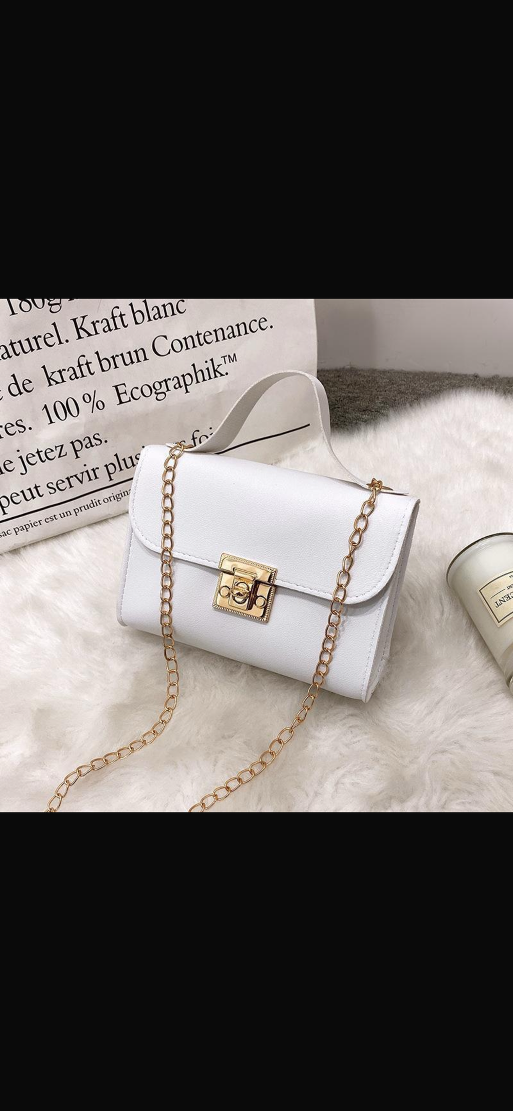 Women's Bag New Multi-Pattern Lock Chain Small Square Bag Casual Mobile Phone Bag Small Bag Export Small Bag