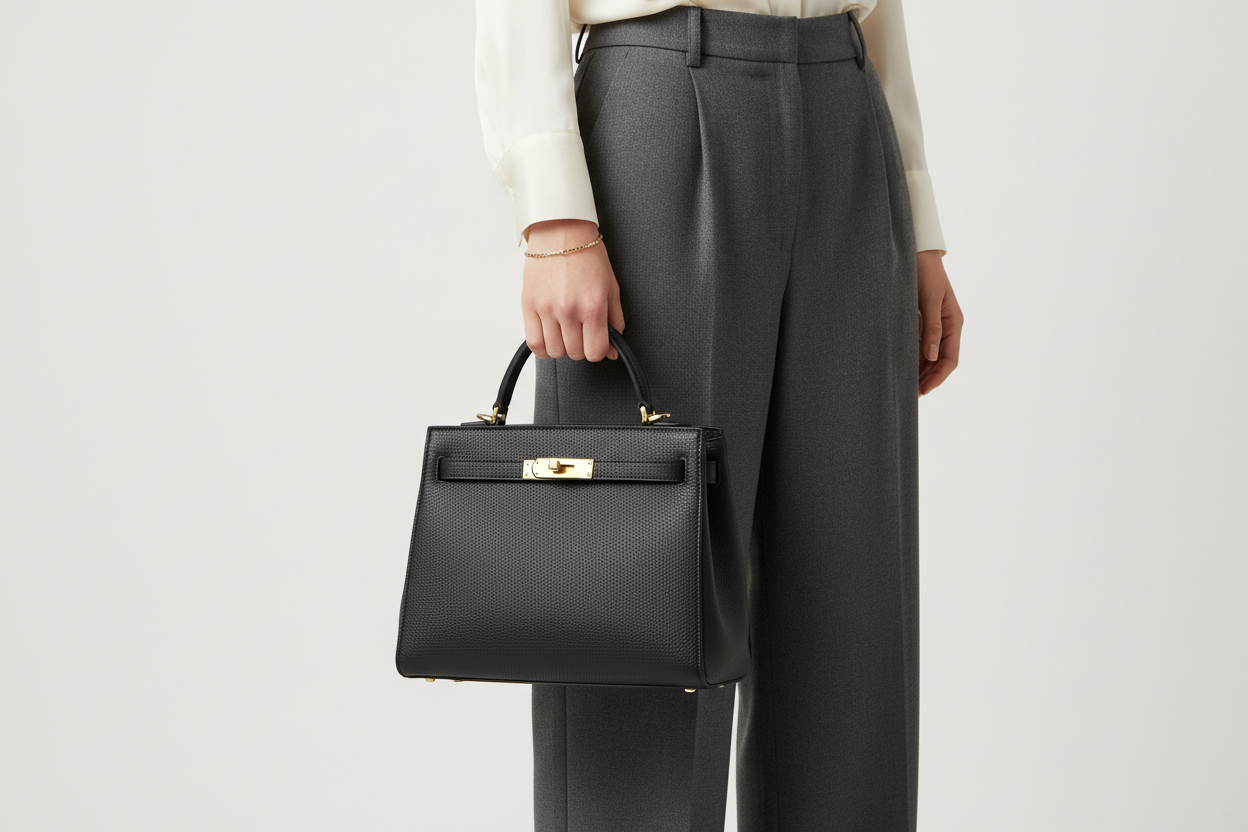 generate an image for a black bag with women 